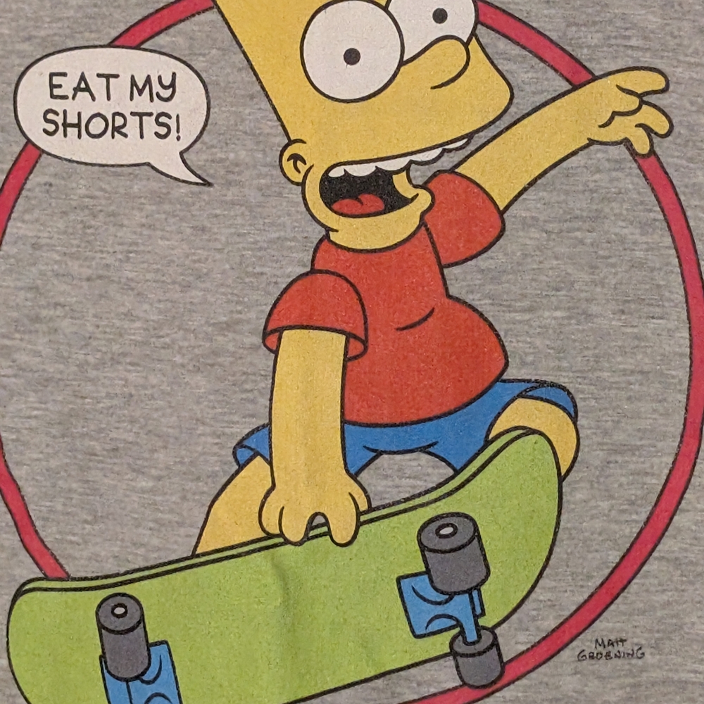 Red and Gray Short Sleeve Tee with Skateboard Design